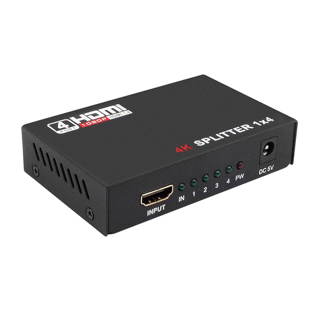 HDMI Splitter Box Full HD 1080p Video 1 Port to 4 Port Split Out V1.4 Power