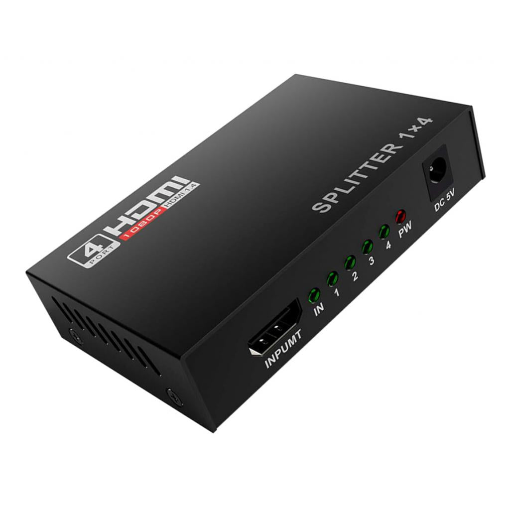 HDMI Splitter Box Full HD 1080p Video 1 Port to 4 Port Split Out V1.4 Power