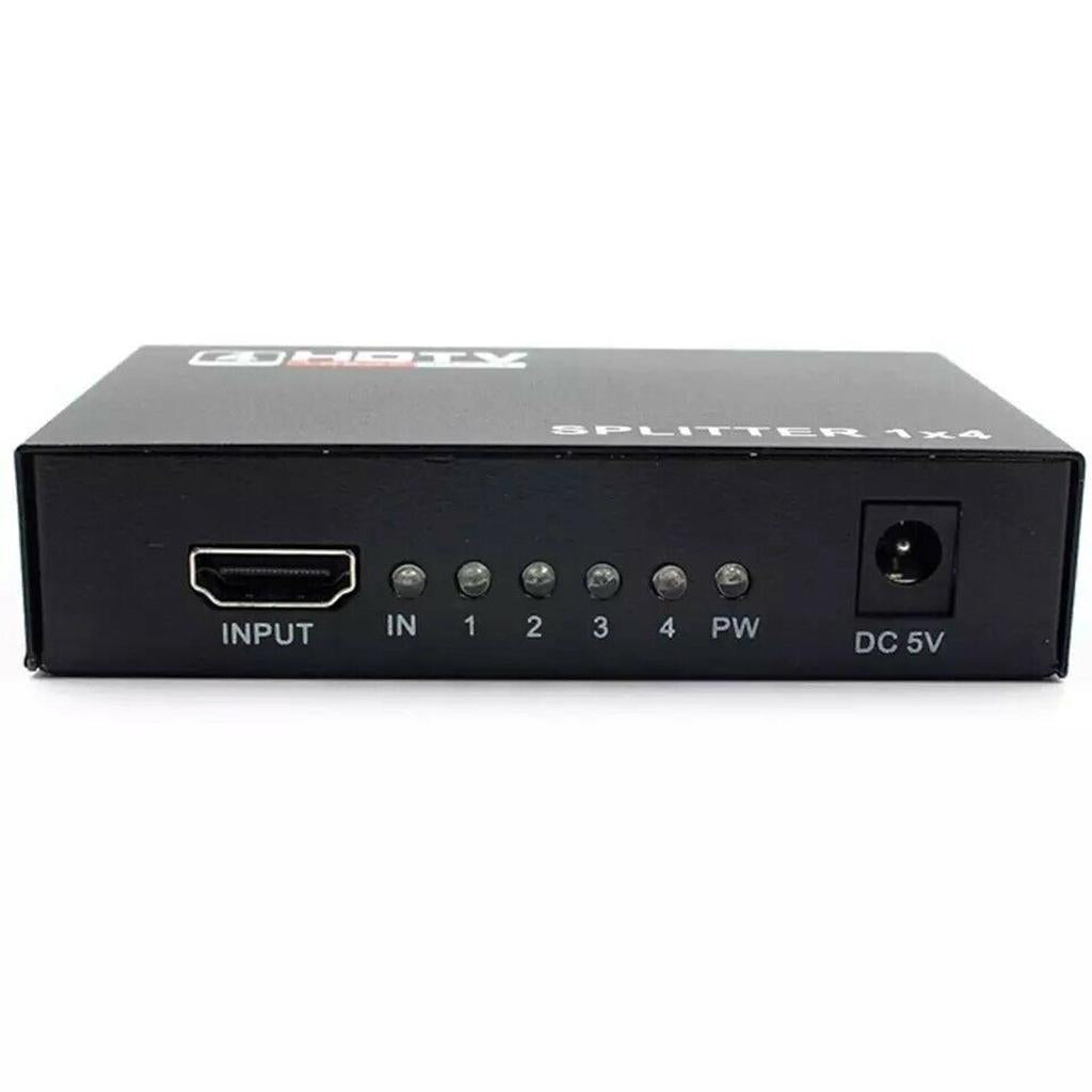 HDMI Splitter Box Full HD 1080p Video 1 Port to 4 Port Split Out V1.4 Power