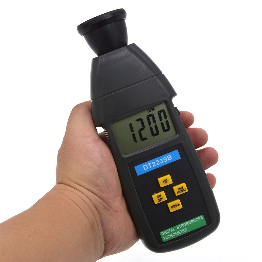 DT2239B Digital LCD Non-Contact Flash Stroboscope Tachometer 60~20000RPM