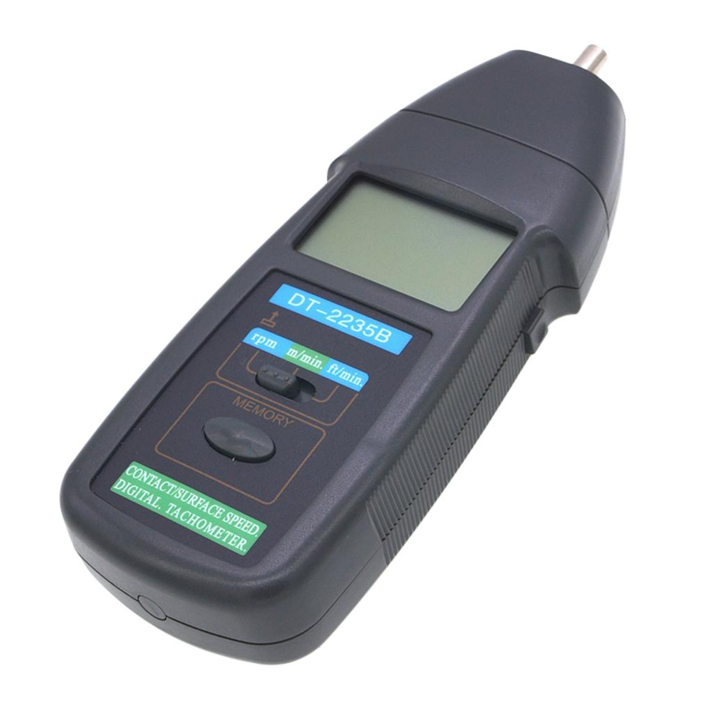 DT-2235B Digital Tachometer Contact RPM Tach Tester Motor Speed Gauge