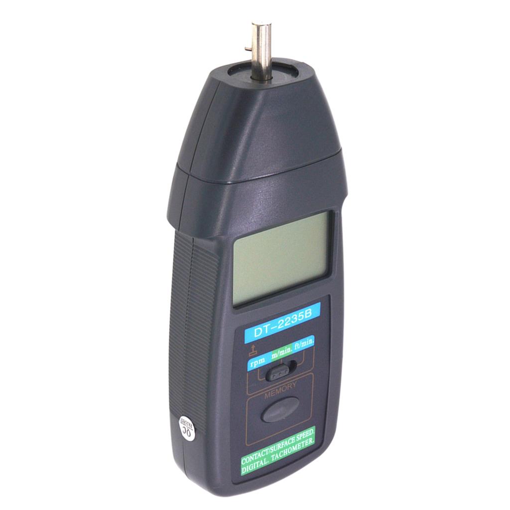 DT-2235B Digital Tachometer Contact RPM Tach Tester Motor Speed Gauge