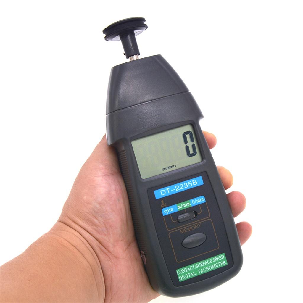 DT-2235B Digital Tachometer Contact RPM Tach Tester Motor Speed Gauge