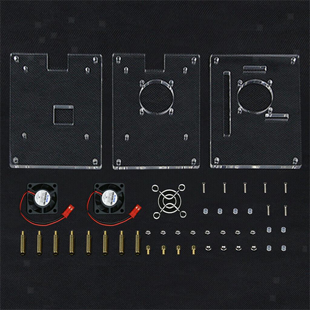 4-Layers Acrylic Case Box Enclosure for Raspberry Pi 4B / 3B+ / 3B / 2B / B+