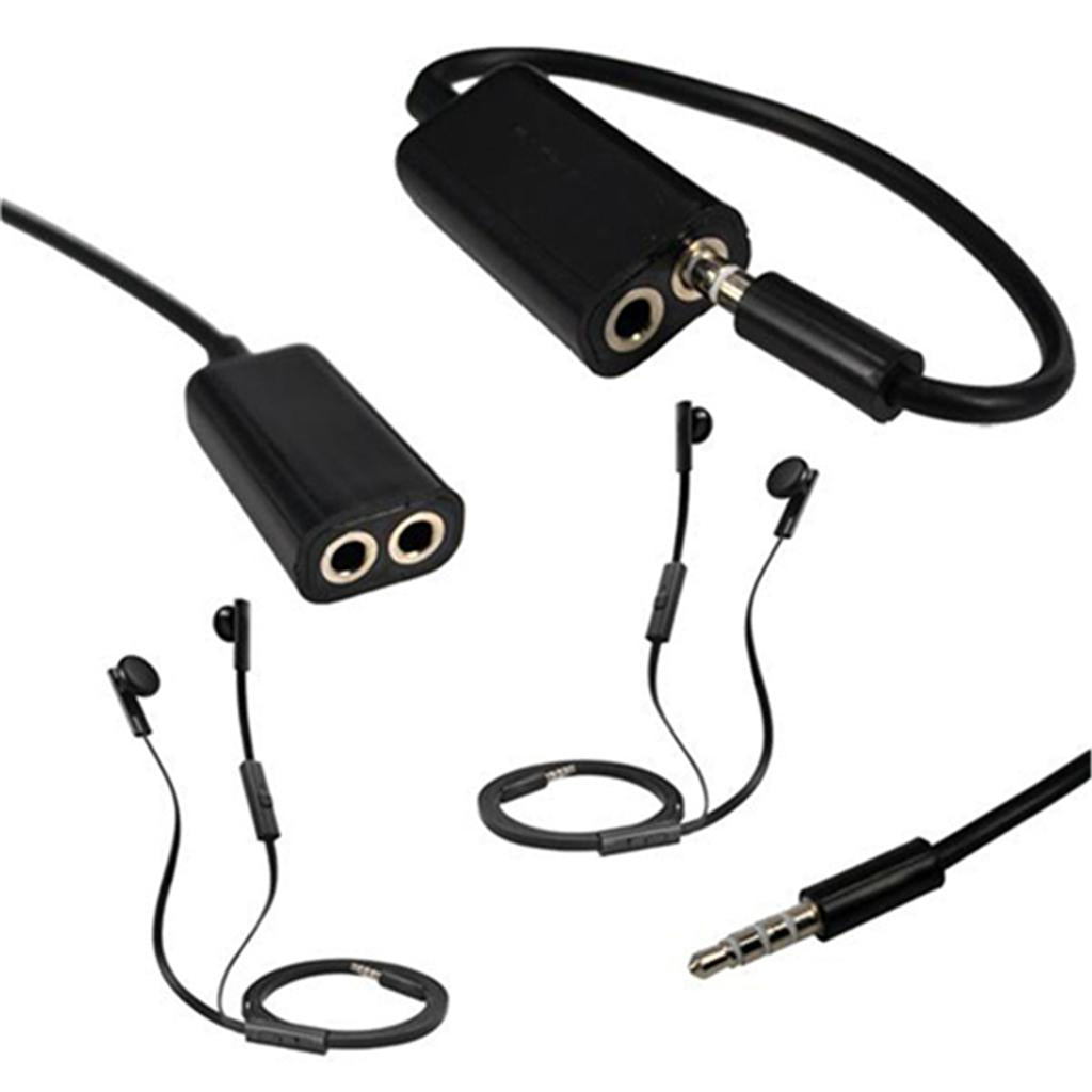 Qy5 3.5mm 1 Male to 2 Female Audio Converter Splitter Stereo Extension Cable