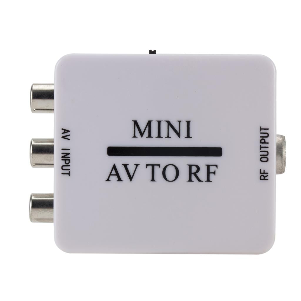 Mini Rca Cvsb AV to RF Adapter 67.25Mhz 61.25Mhz Video Audio TV Signal Switc