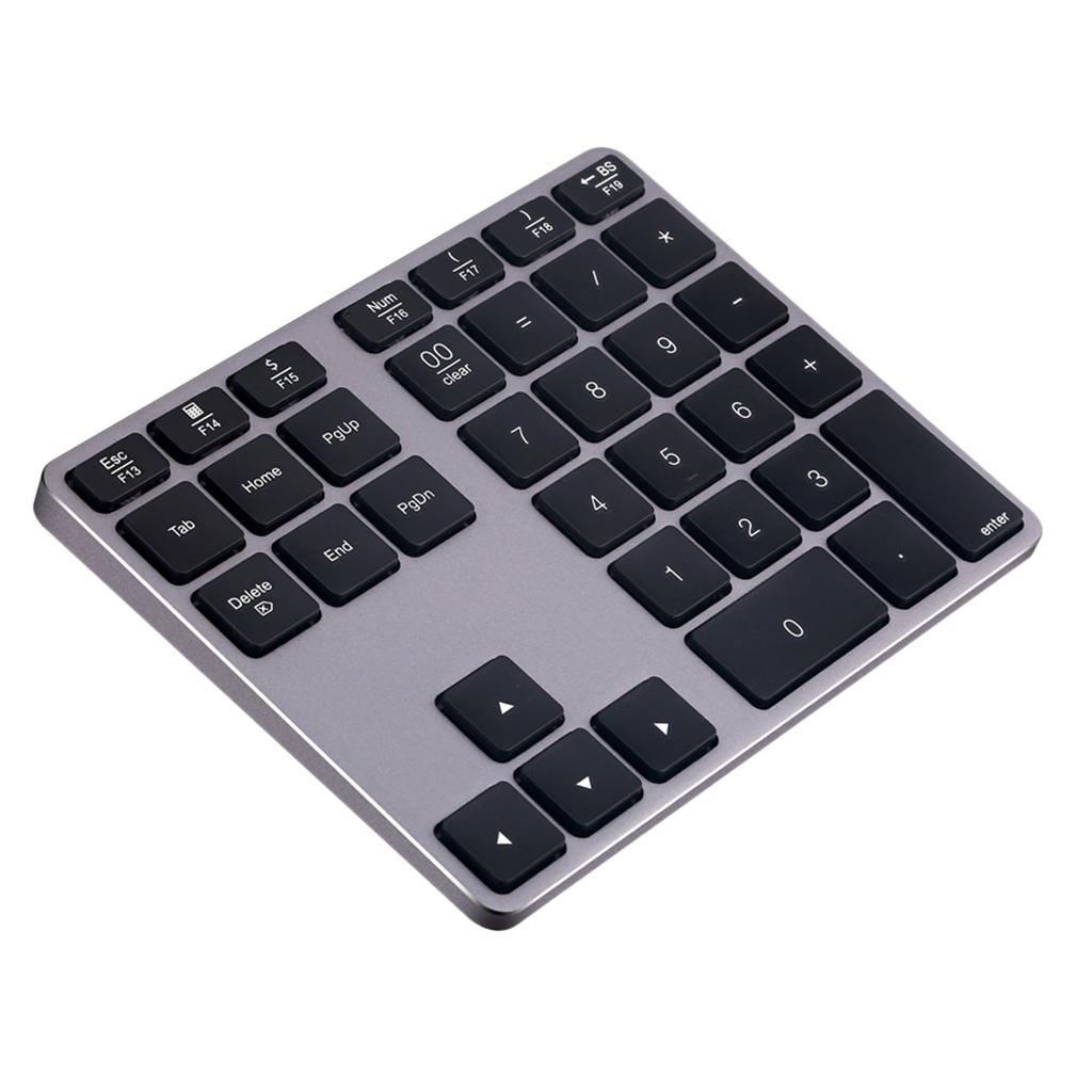 Wireless Bluetooth Numeric Keyboard Rechargeable Battery 34 Keys Keypad