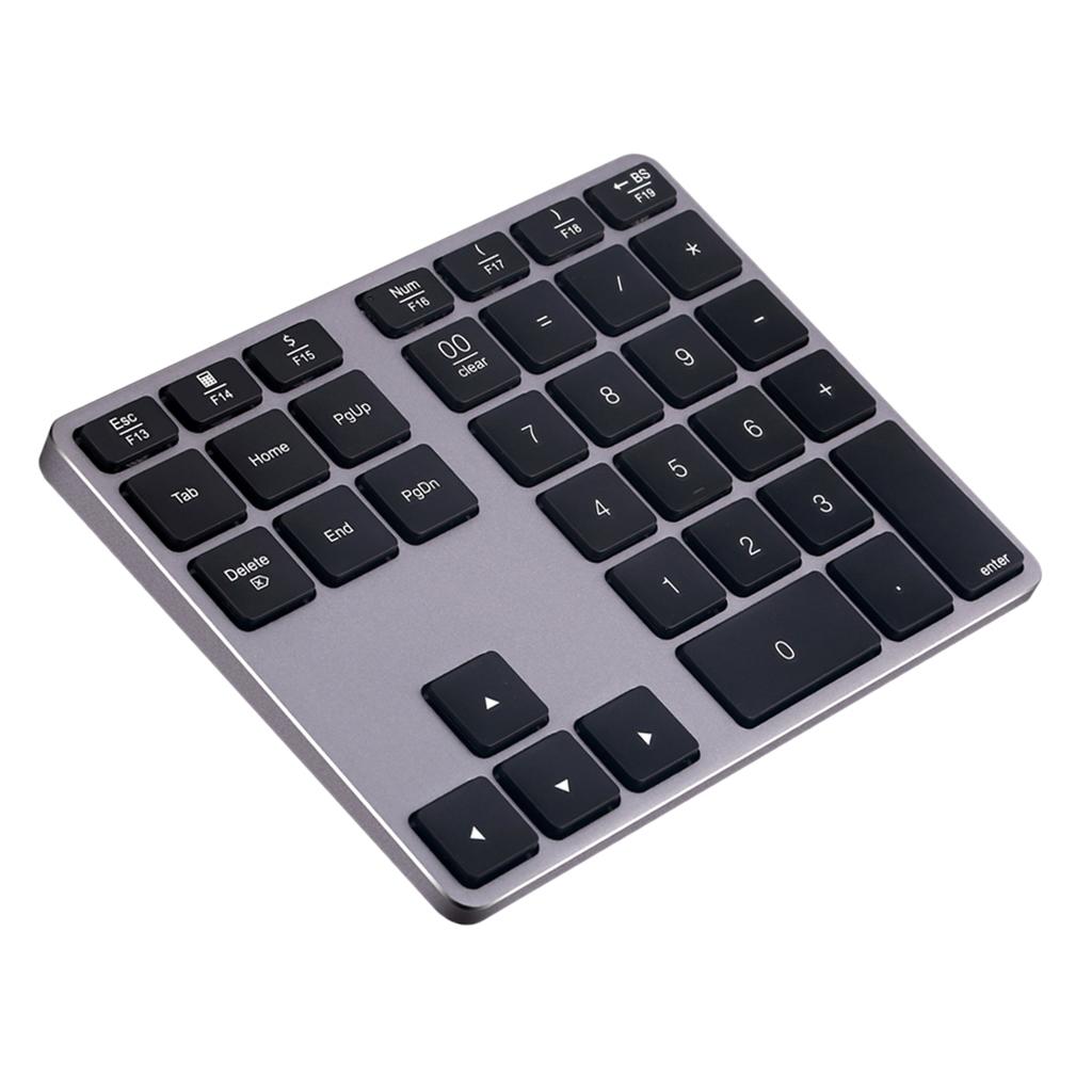 Wireless Bluetooth Numeric Keyboard Rechargeable Battery 34 Keys Keypad