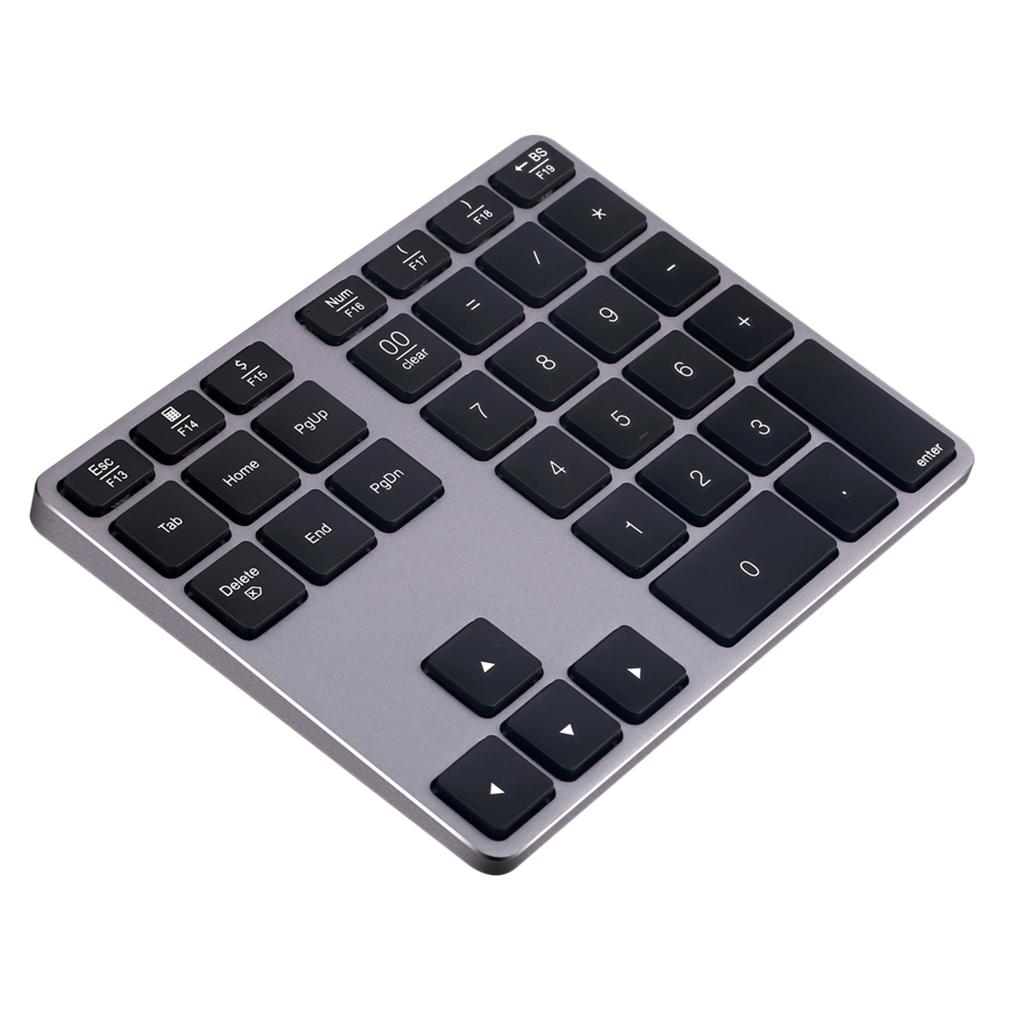 Wireless Bluetooth Numeric Keyboard Rechargeable Battery 34 Keys Keypad