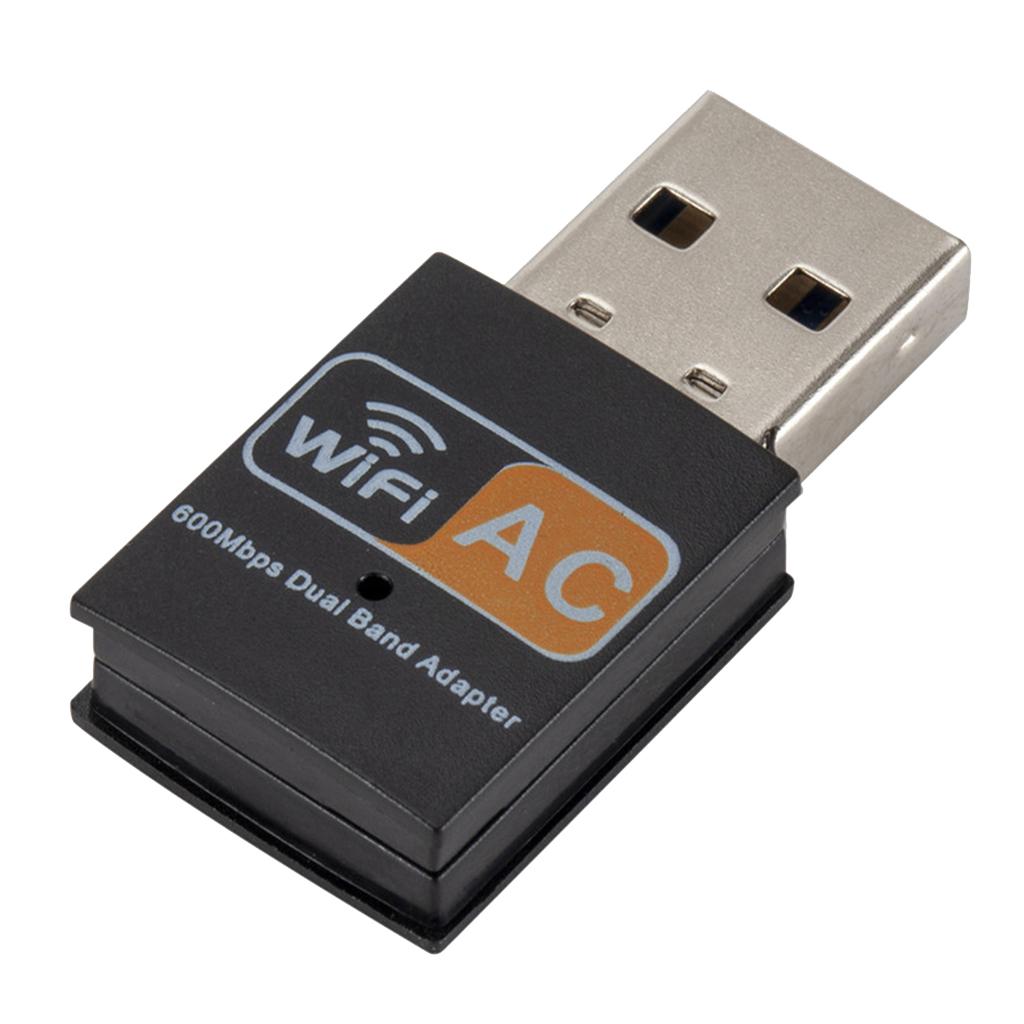 USB WiFi Adapter Dual-band Wireless Adapter Dongle 600Mbps WiFi Receiver NEW