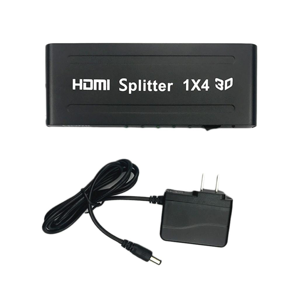 HDMI Splitter Amplifier Duplicator 1x4 Hub 1 in 4 out 3D 1080p