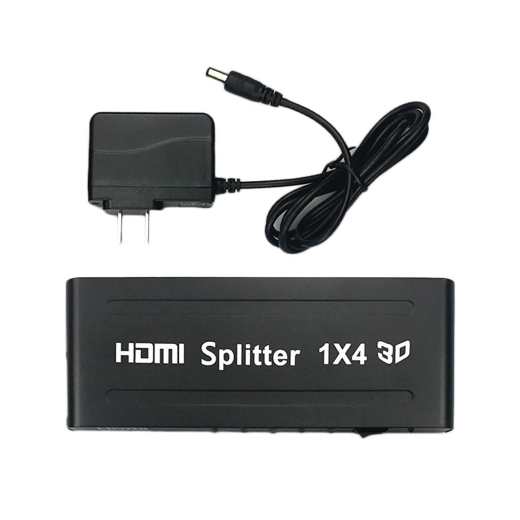 HDMI Splitter Amplifier Duplicator 1x4 Hub 1 in 4 out 3D 1080p