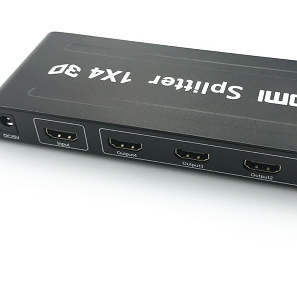 HDMI Splitter Amplifier Duplicator 1x4 Hub 1 in 4 out 3D 1080p