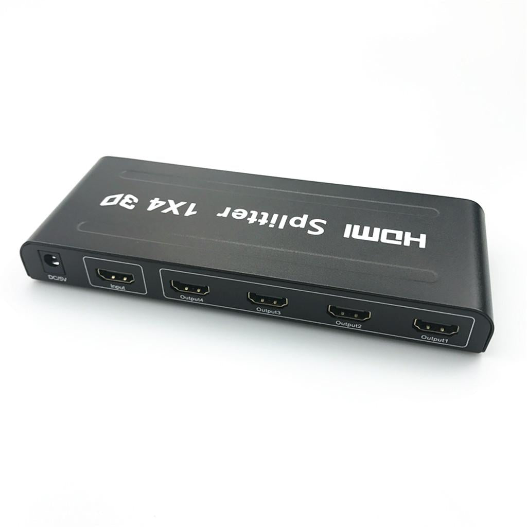 HDMI Splitter Amplifier Duplicator 1x4 Hub 1 in 4 out 3D 1080p