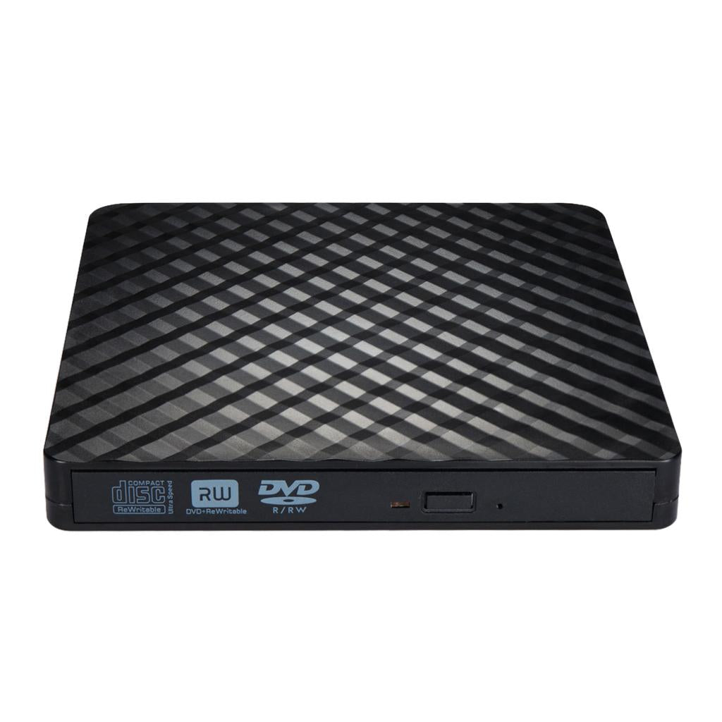 External USB 3.0 High-speed Slim DVD Burner Optical Drive for Desktop Black