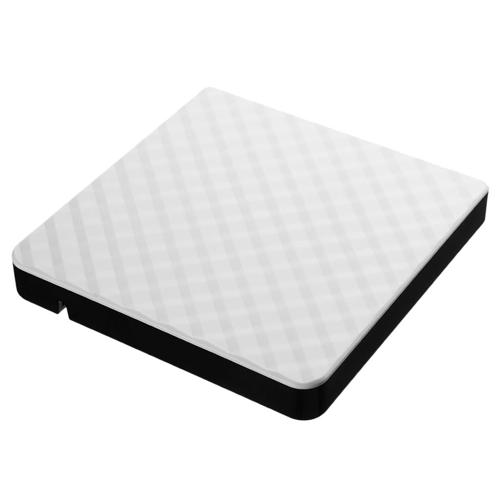 External USB 3.0 High-speed Slim DVD Burner Optical Drive for Desktop White