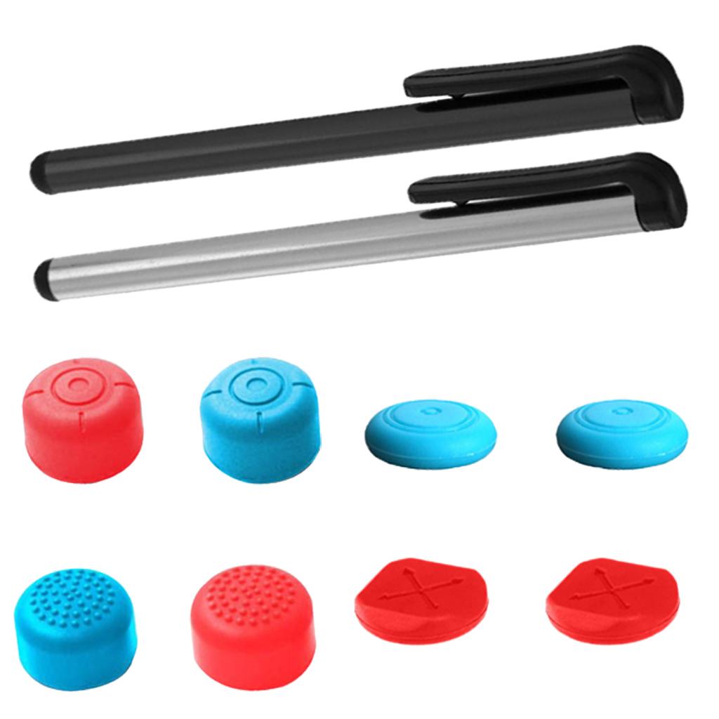 Universal Touch Screen Pen w/ Thumb Grips Cap Set for Nintendo Switch Lite