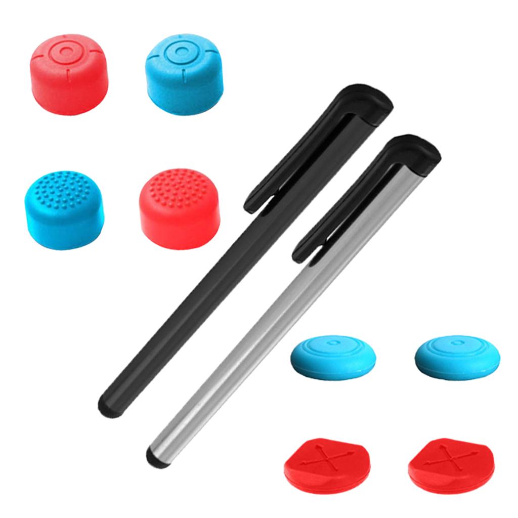 Universal Touch Screen Pen w/ Thumb Grips Cap Set for Nintendo Switch Lite