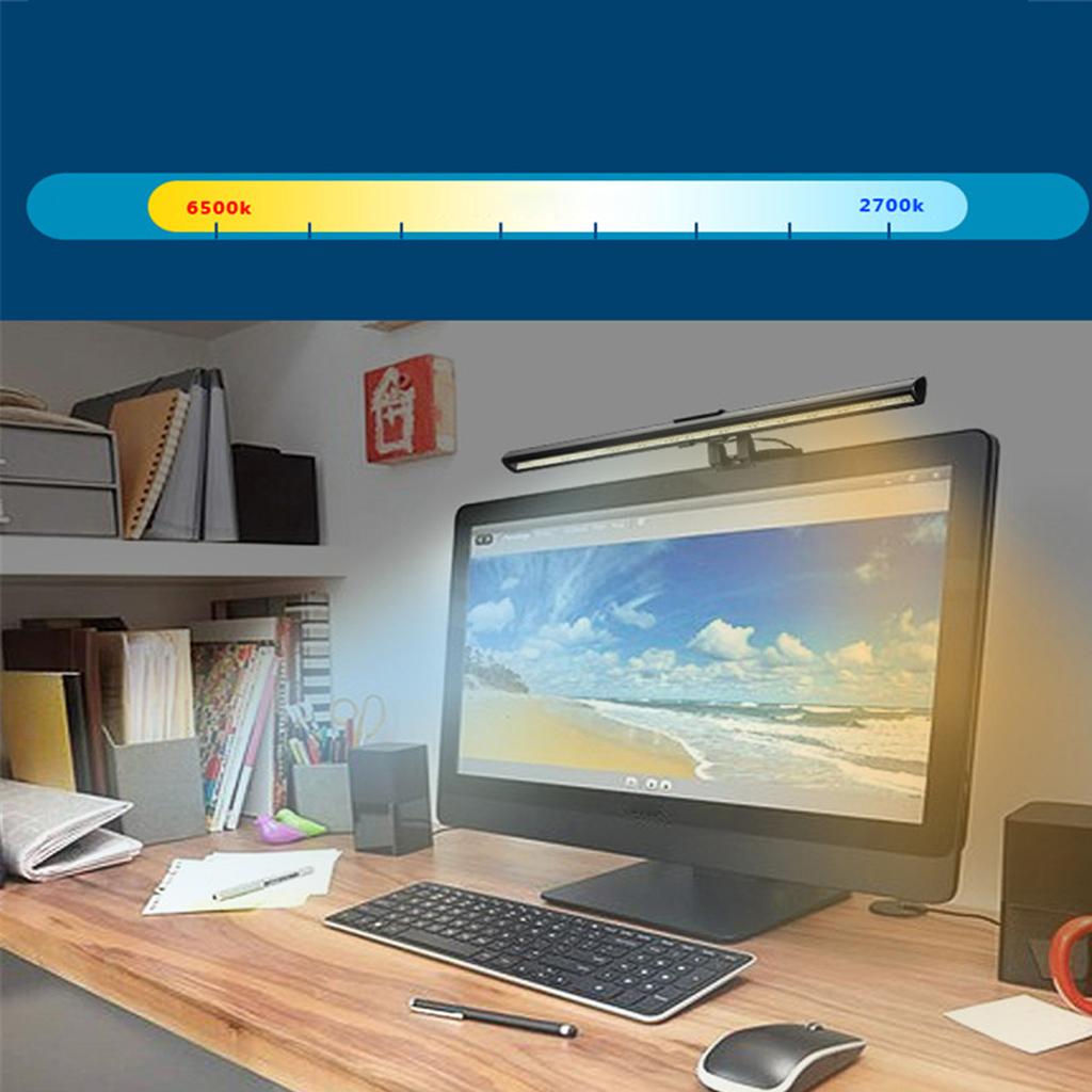 Adjustable Temperature Office Desk Computer Screen Hanging Lamp