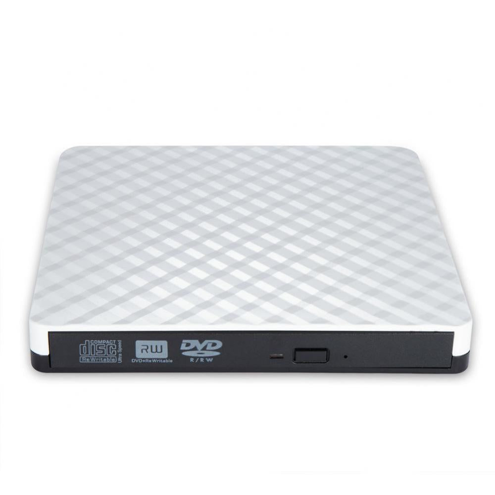 New External USB 3.0 DVD-RW CD Writer Burner Reader Player for PC White