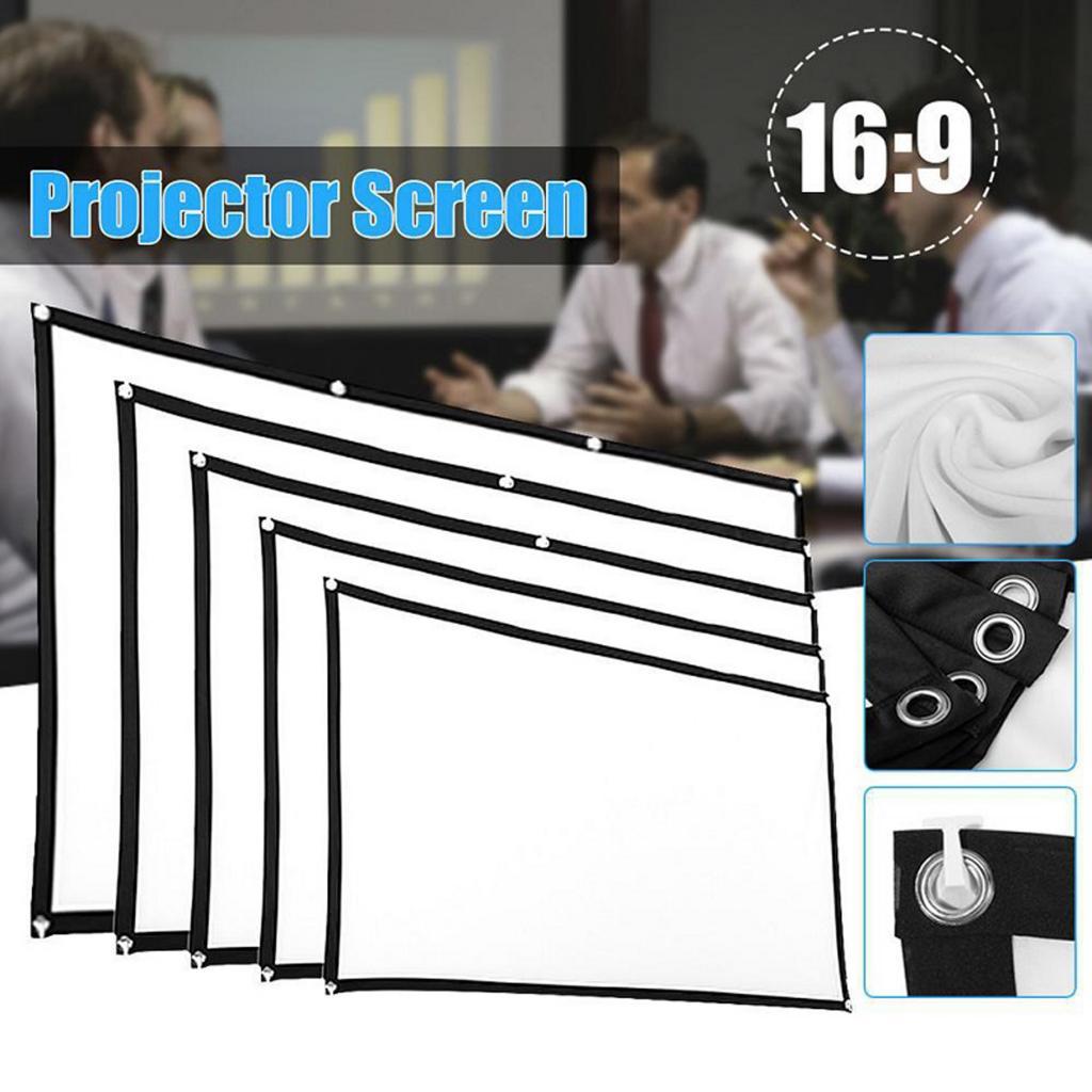 Projector 16:9 HD Foldable Projection Screen for Home  120 inch