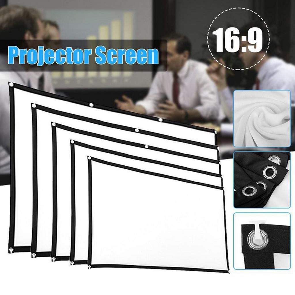 Projector 16:9 HD Foldable Projection Screen for Home  150 inch