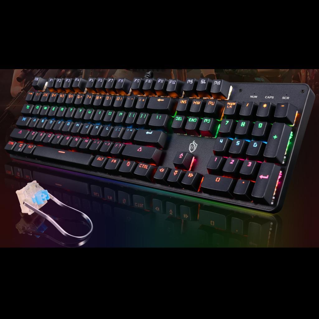 Waterproof Mechanical Keyboard 104 Anti-Ghosting Optical Switch LED Backlit