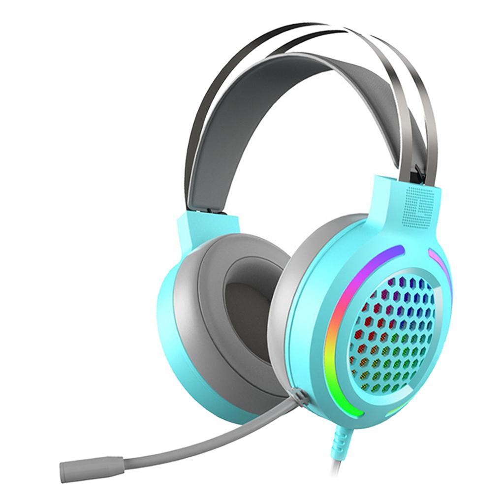 X2 Gaming Headset with Mic 7.1 Surround Sound with RGB LED Backlit Blue