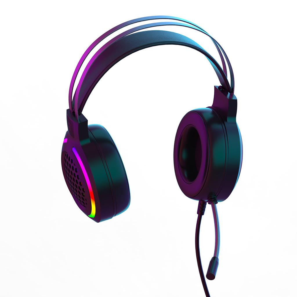 X2 Gaming Headset with Mic 7.1 Surround Sound with RGB LED Backlit Black