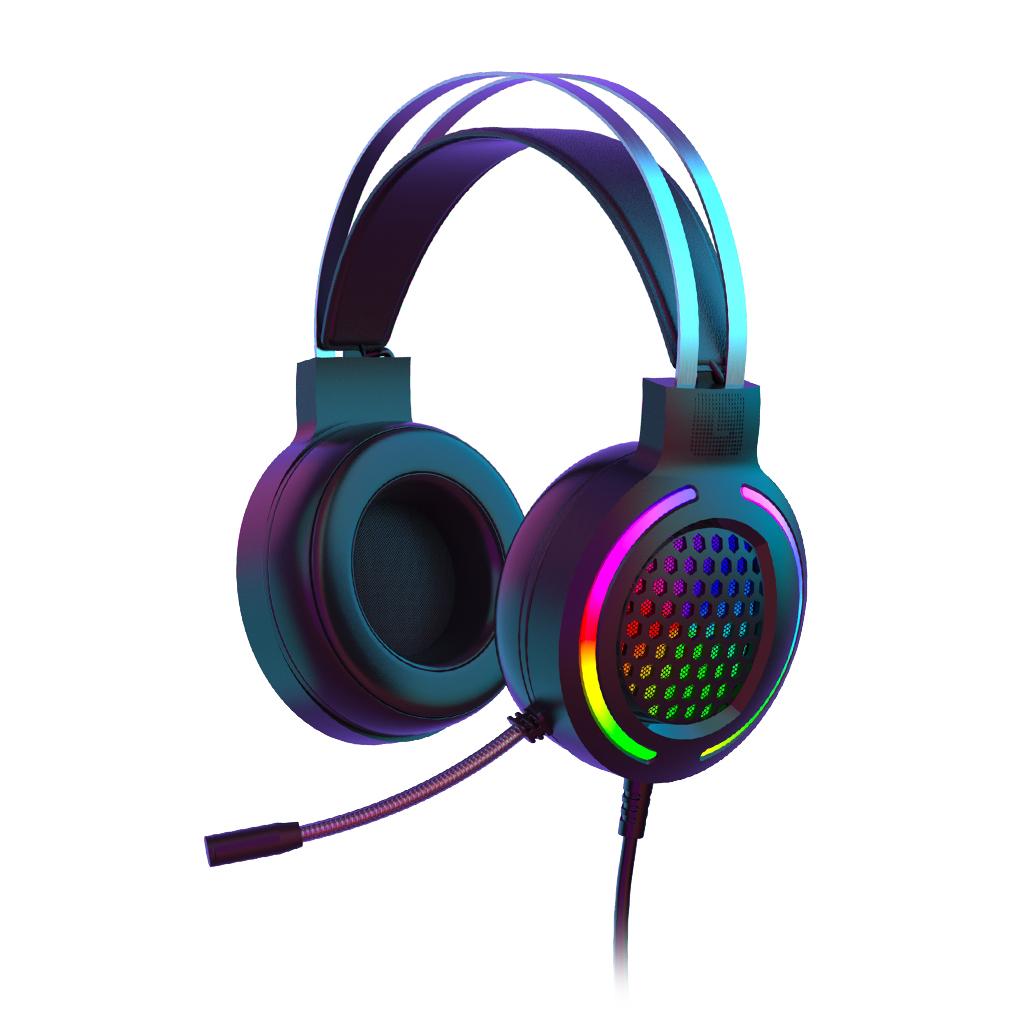 X2 Gaming Headset with Mic 7.1 Surround Sound with RGB LED Backlit Black