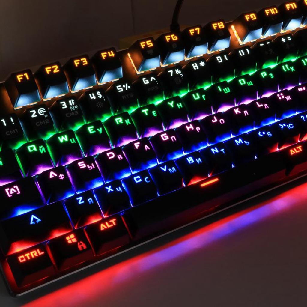 ZUOYA Gaming Mechanical Keyboard Wired Backlit 87Key Red Switch RGB