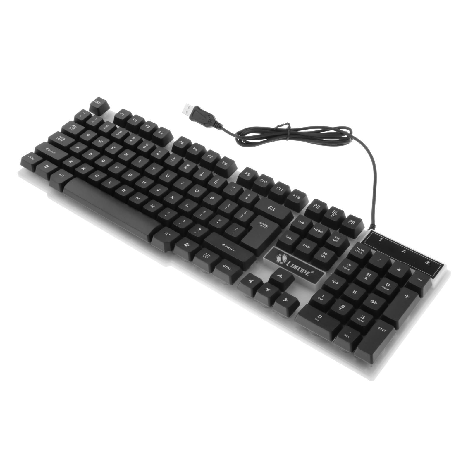 Wired Gaming Keyboard RGB Backlit Multimedia Keys orange