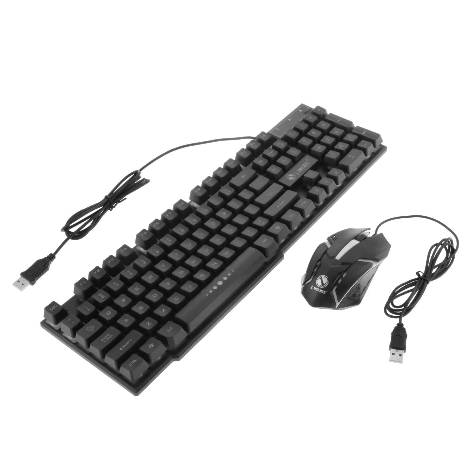 Wired Gaming Keyboard RGB Backlit Multimedia Keys orange  set