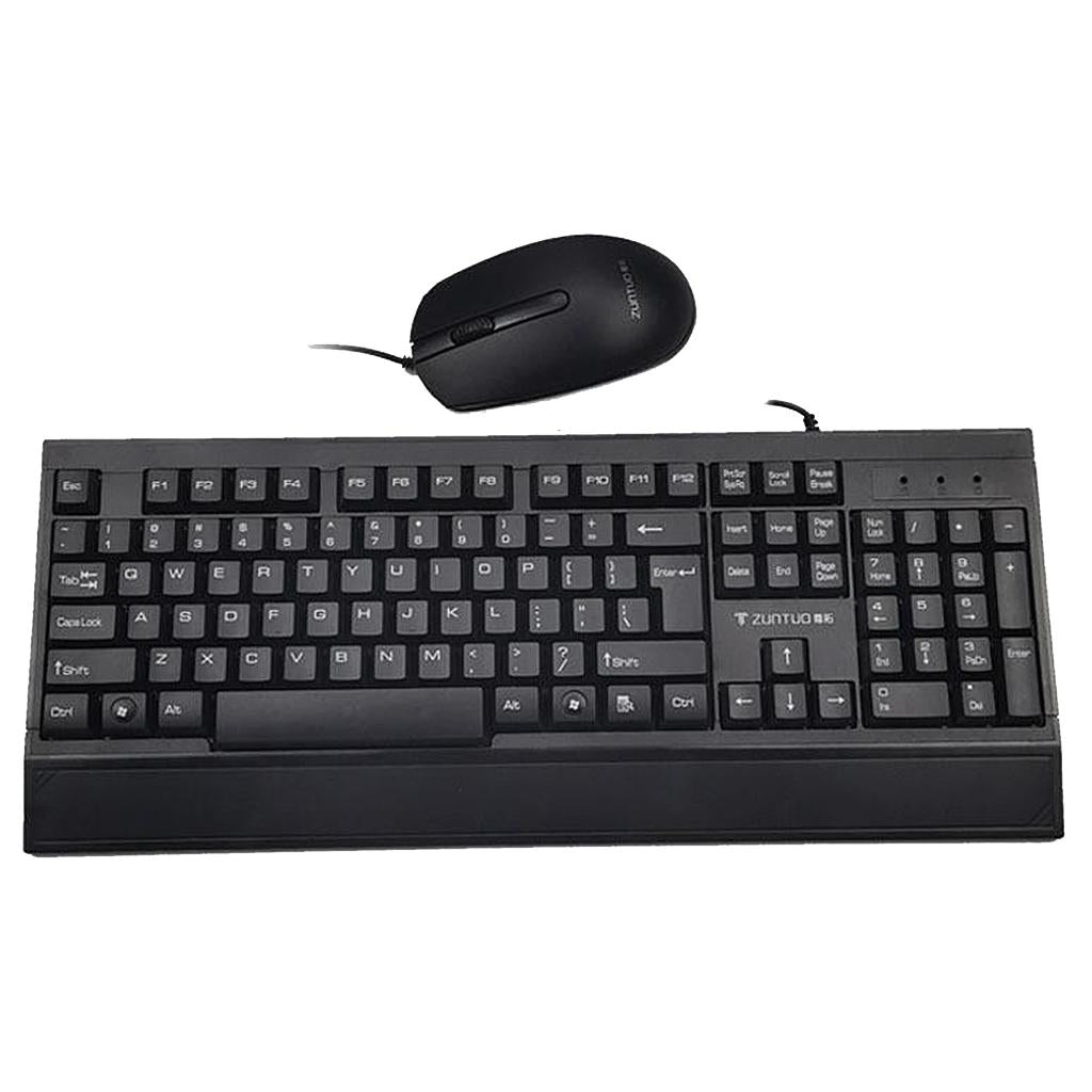 Full Size Corded Wired Keyboard and Mouse Set  Keyboard  Mouse  Combo