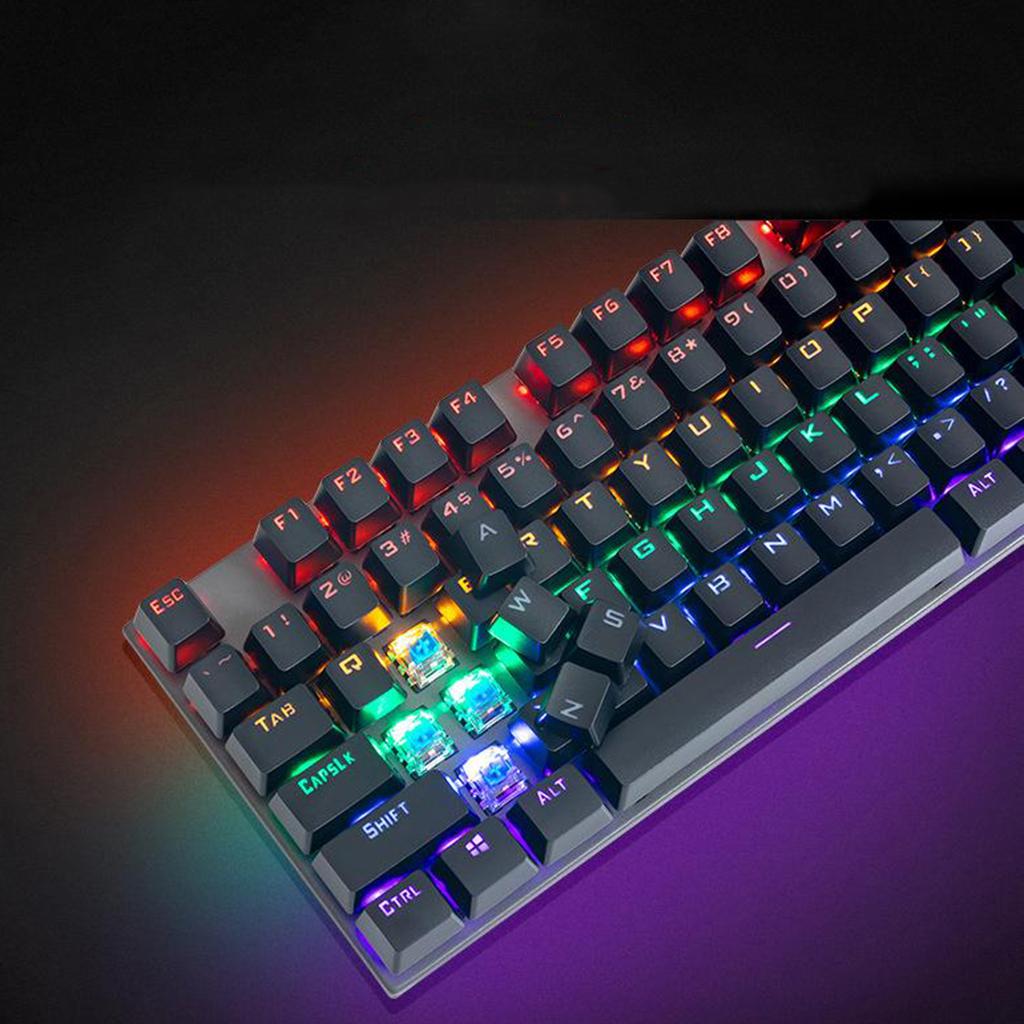 USB Wired Gaming Mechanical Keyboard 104 Key For Working Red