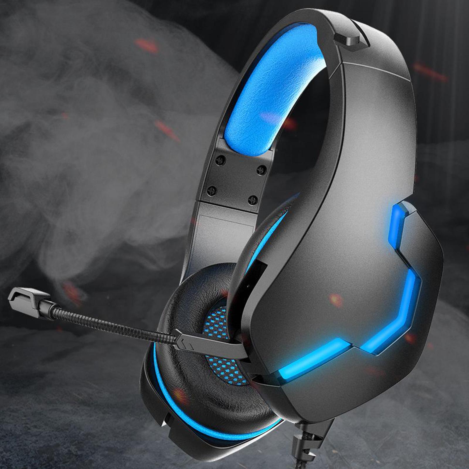 J10 3.5mm Gaming Headset Deep bass Stereo Gaming Headphones Black Blue