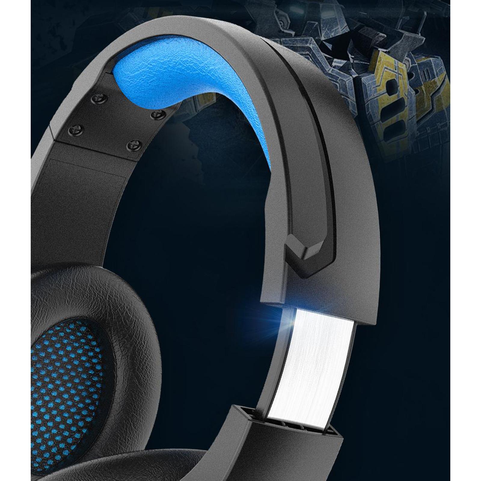 J10 3.5mm Gaming Headset Deep bass Stereo Gaming Headphones Black Blue