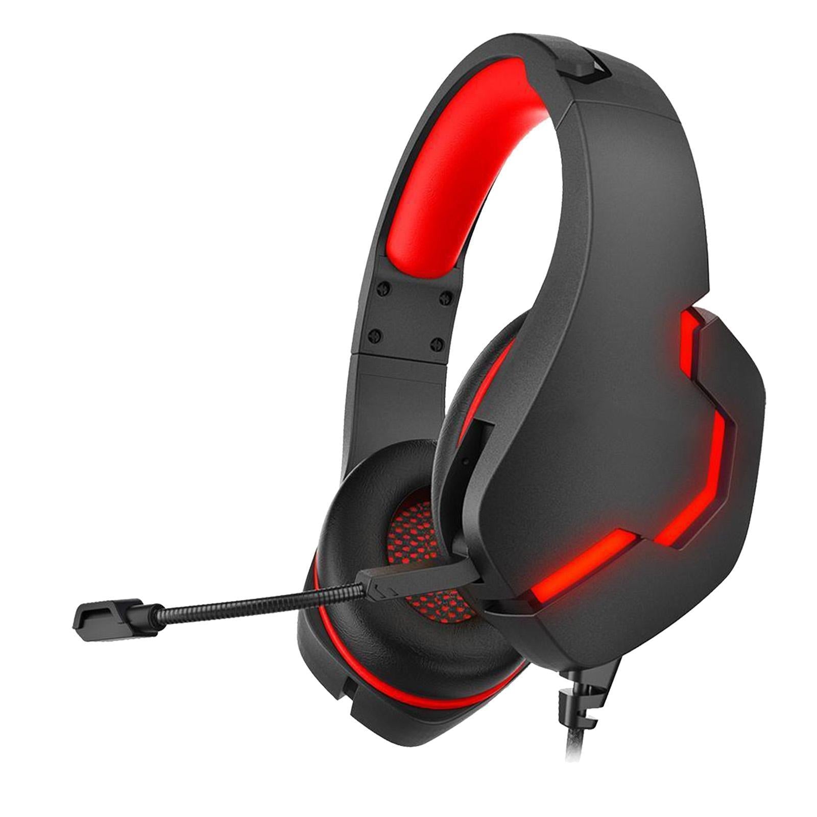 J10 3.5mm Gaming Headset Deep bass Stereo Gaming Headphones Black Red