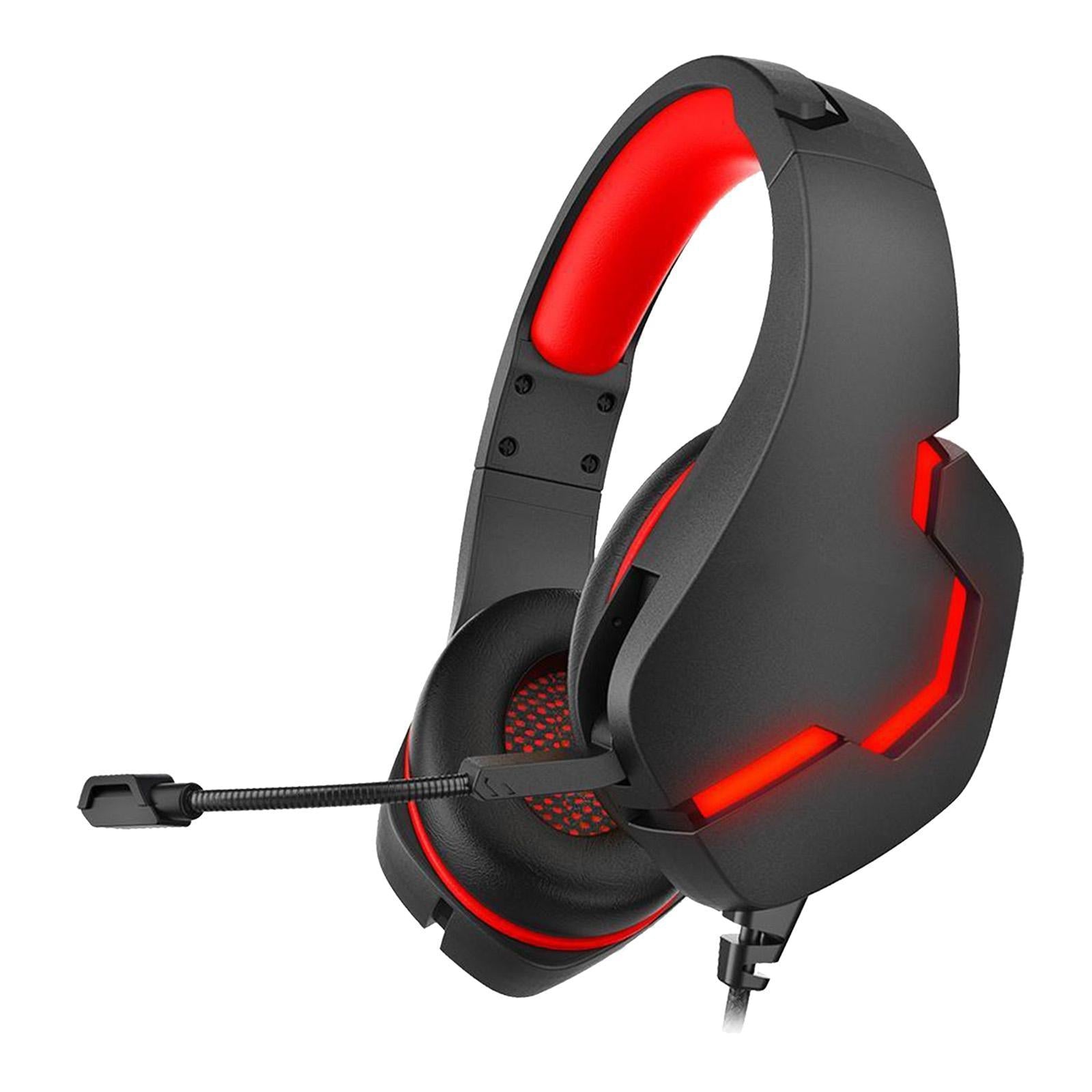 J10 3.5mm Gaming Headset Deep bass Stereo Gaming Headphones Black Red