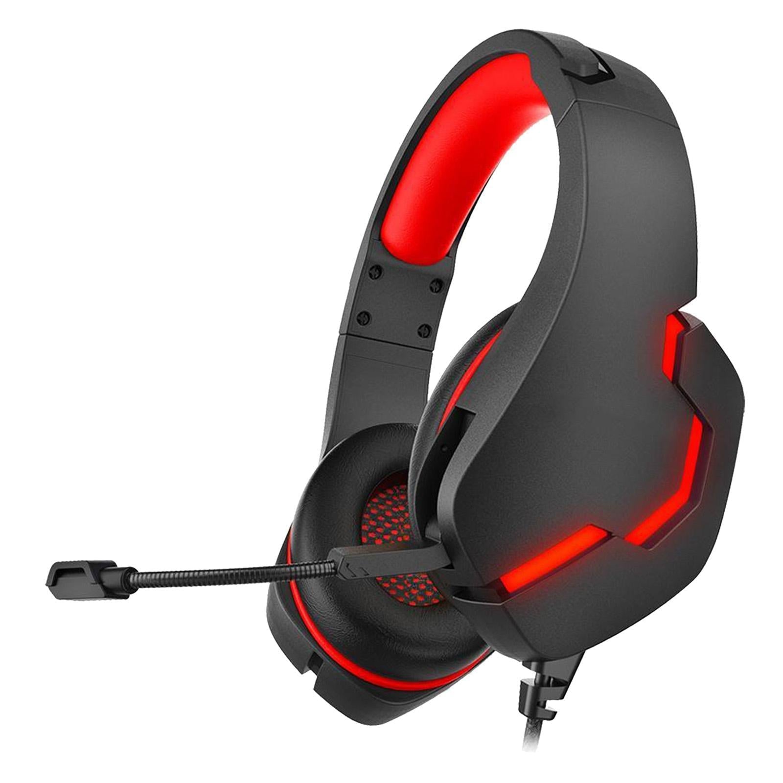 J10 3.5mm Gaming Headset Deep bass Stereo Gaming Headphones Black Red