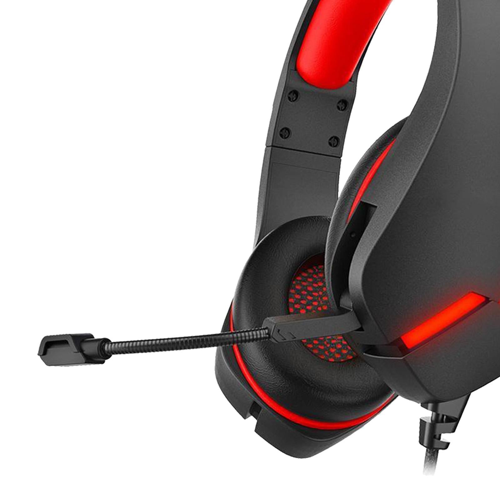 J10 3.5mm Gaming Headset Deep bass Stereo Gaming Headphones Black Red