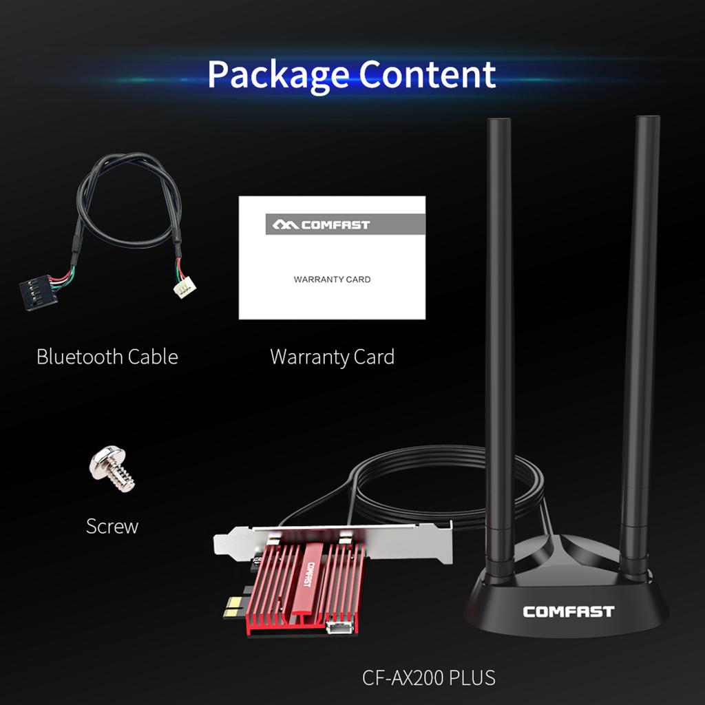 AX200 3000Mbps Gamer Wireless PCI-Express Adapter Chip for Computer Laptop