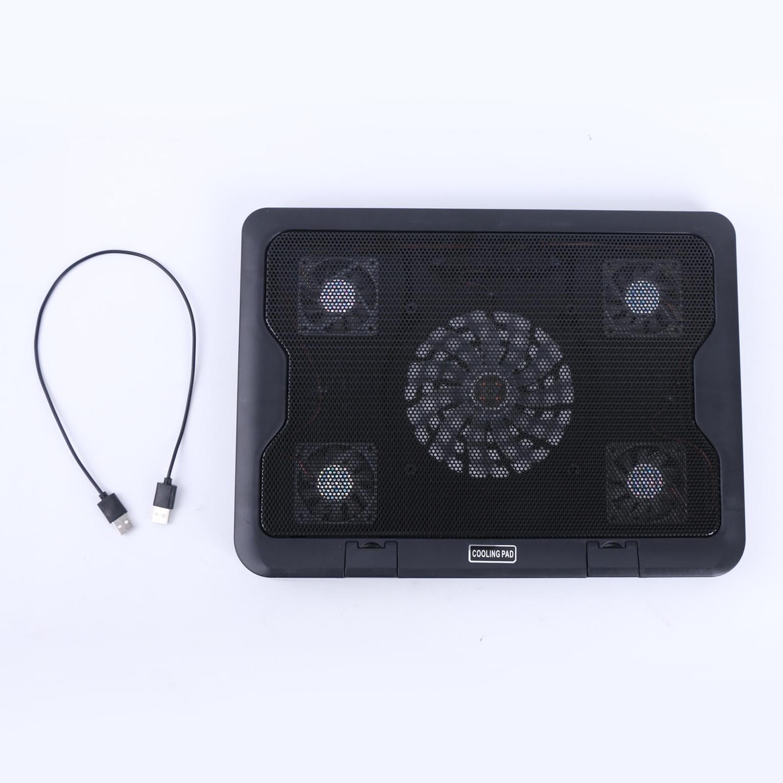 Laptop Cooling Pad Cooler 5 Blue LED Ultra Quiet Fans for 12-17