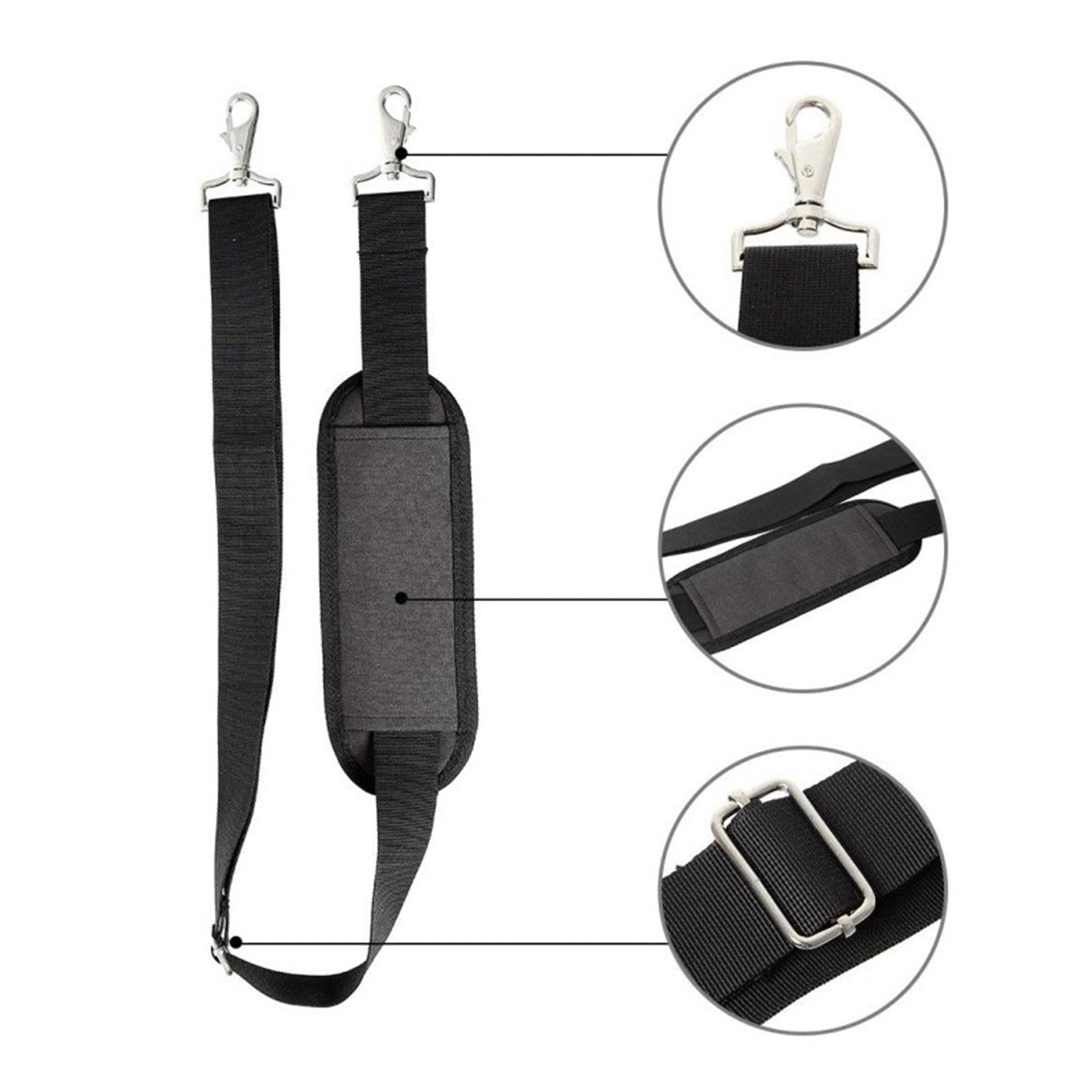 Universal Nylon Shoulder Strap 59 Adjustable Replacement Black with Pad