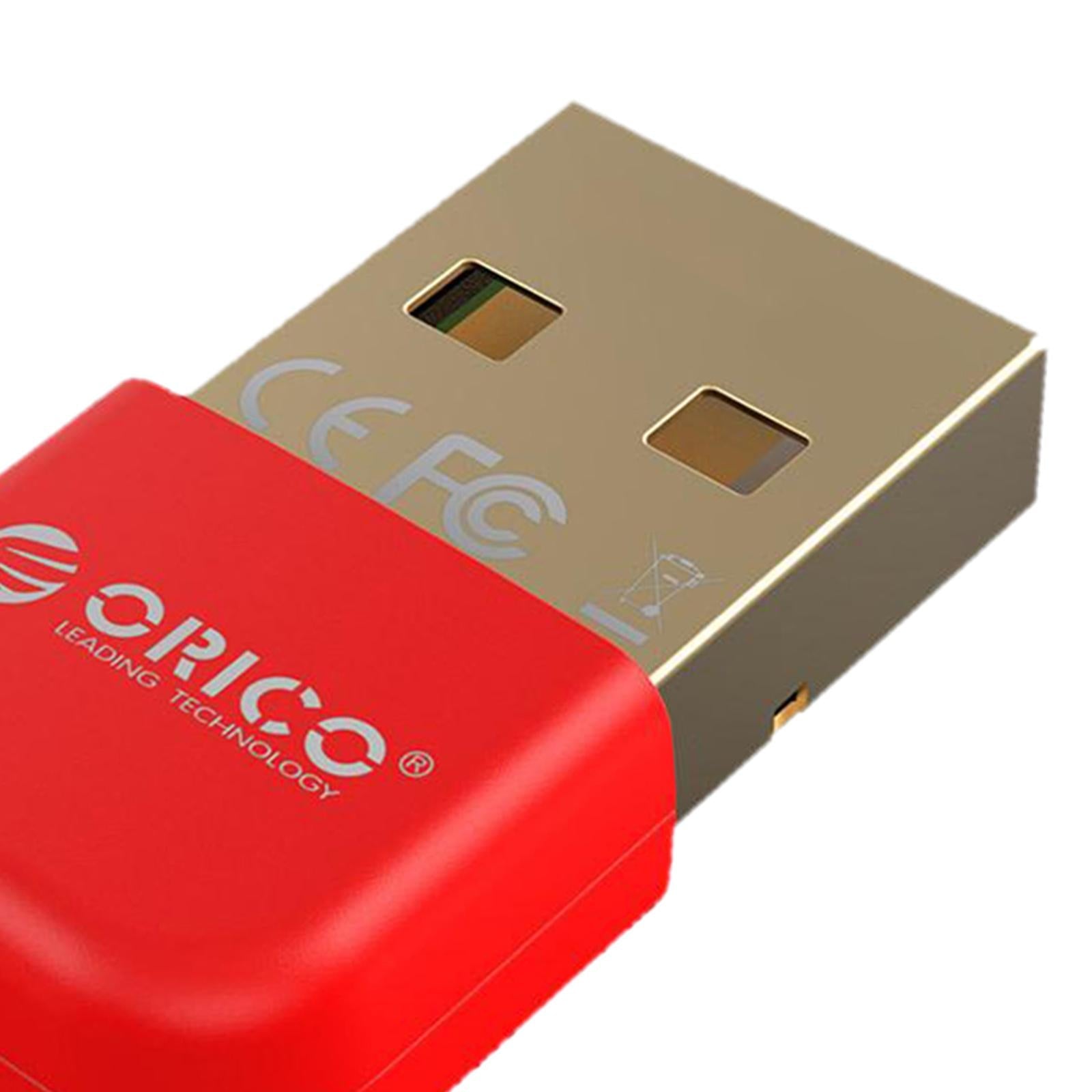 Wireless USB Bluetooth 4.0 Adapter Dongle for Win XP 7/ 8/10 PC Laptop Red