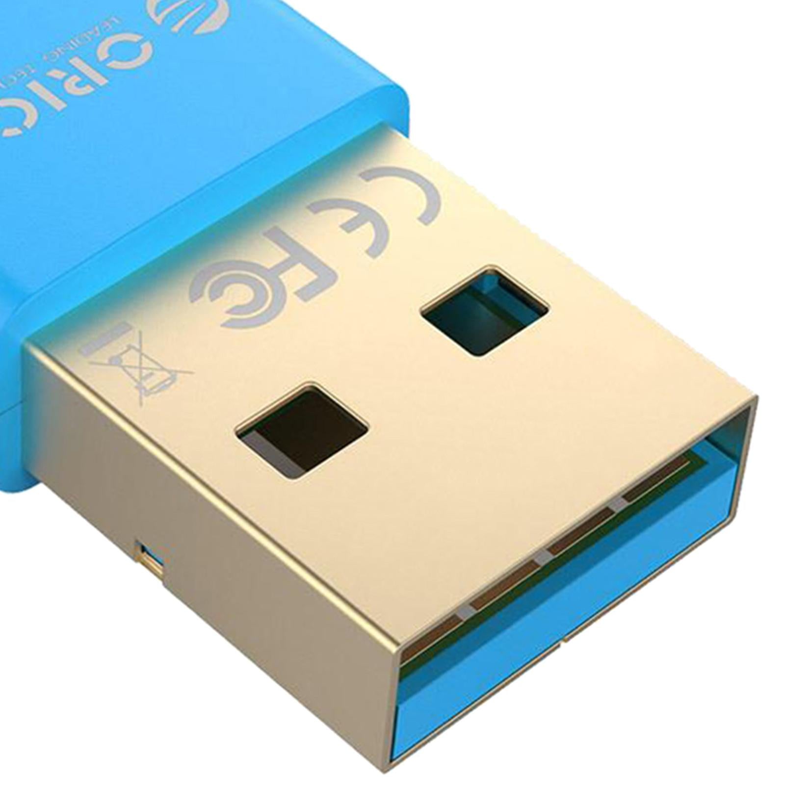 Wireless USB Bluetooth 4.0 Adapter Dongle for Win XP 7/ 8/10 PC Laptop Blue