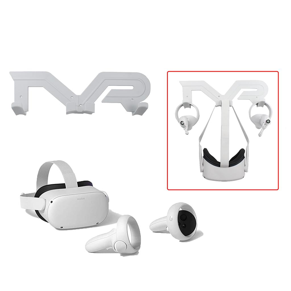 VR Wall Mount Storage Stand Bracket Controller Holder for Oculus White