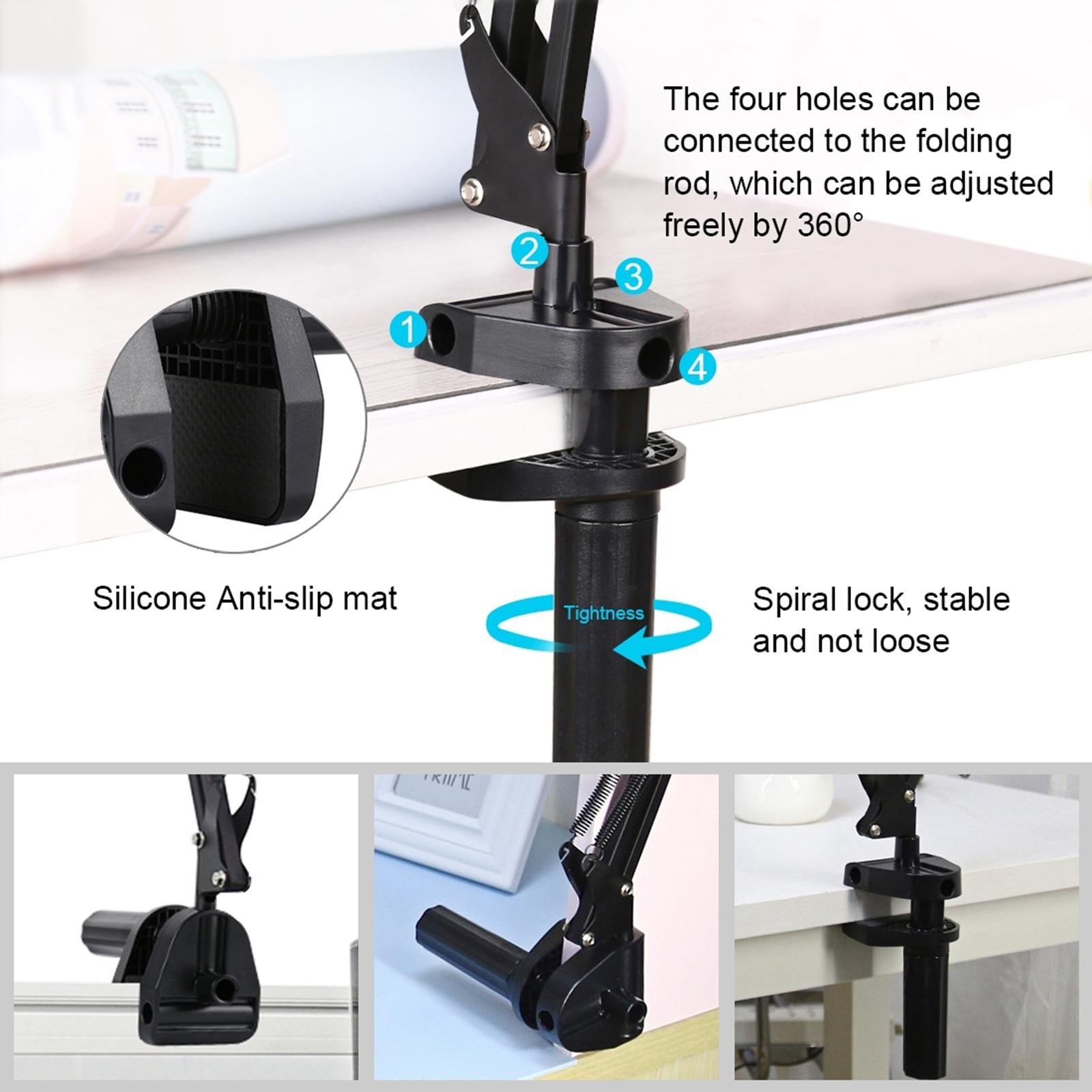 Desktop Adjustable Long Arm Lazy Bed Stand Mount Holder For iPad