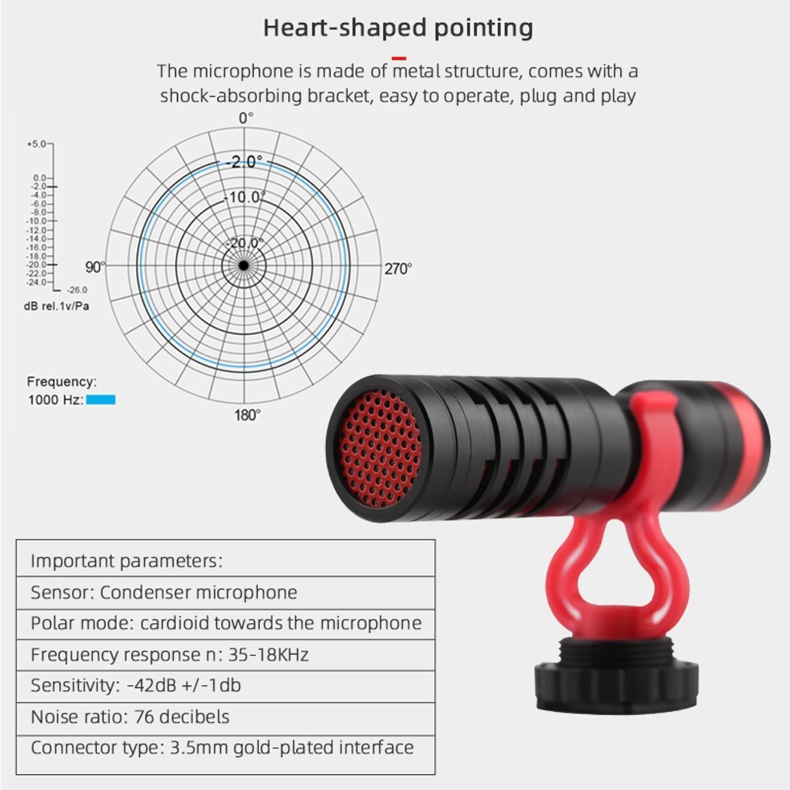 Universal Video Microphone Mic Shock Mount On Camera Recording Microphone