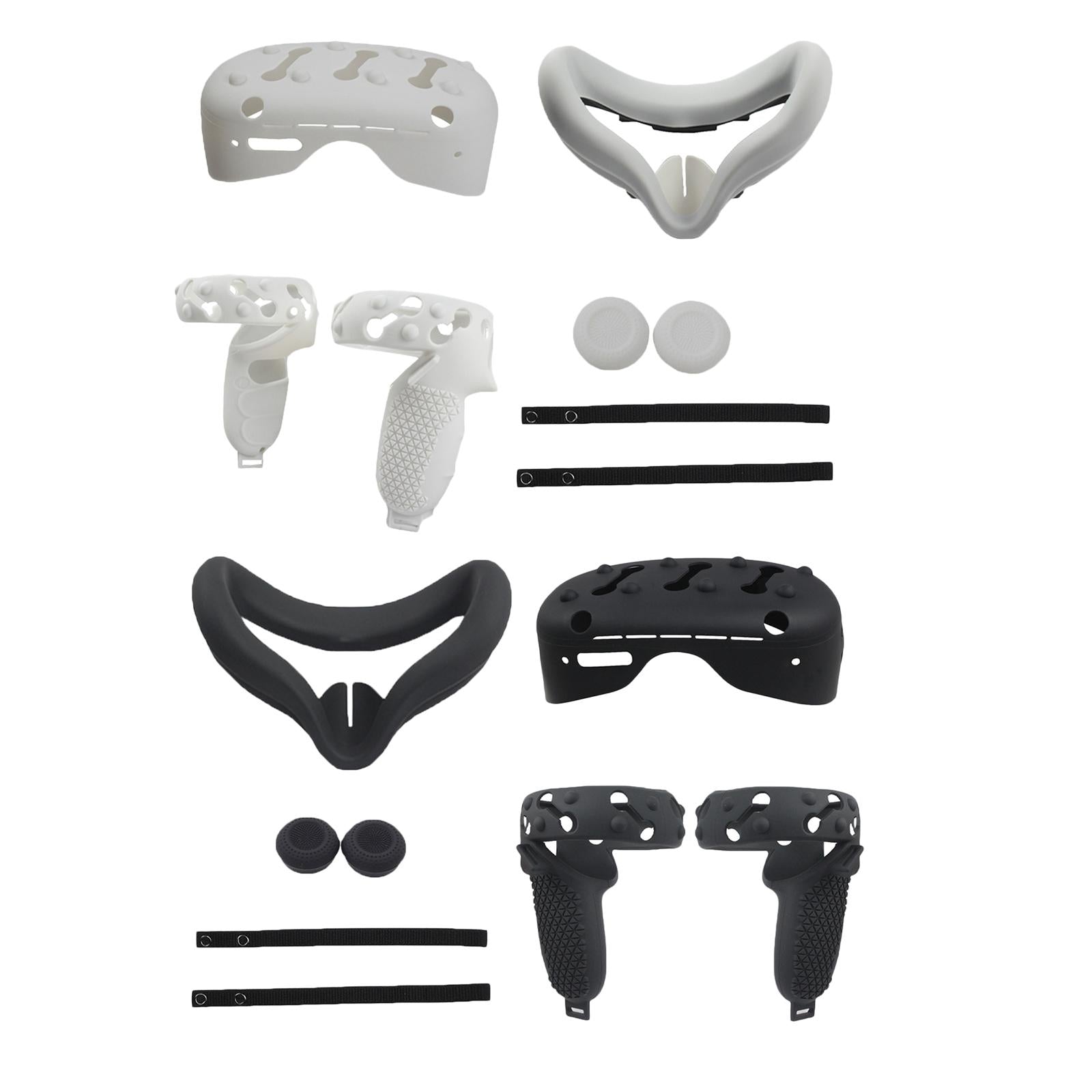 VR Face Cover Skin Set Bundle for Oculus Quest 2 Face Protect  black